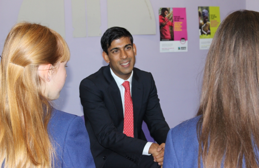 Rishi faces questions from St Francis Xavier pupils