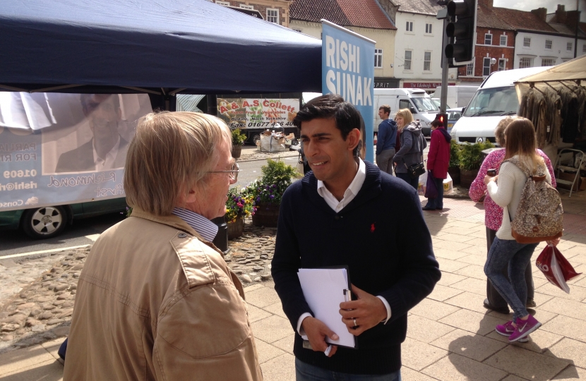 Rishi Sunak in Northallerton High Street