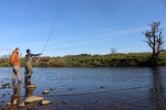 Rishi Sunak on the River Ure with Brian Towers