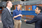 Rishi Sunak with Simon Stevens and Dr James Dunbar