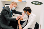 Rishi Sunak gets flu jab at Mills Pharmacy, Bedale