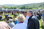 Talking to constituents at the sheep judging at Muker Show