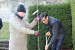 Rishi Sunak at Richmond Castle planting a tree for the Queen's Green Canopy