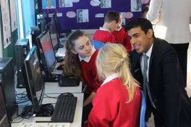 Rishi Sunak at Middleham School