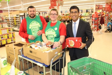 Rishi Sunak at Tesco Catterick