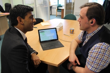 Rishi Sunak with Dr Matt Kiernon