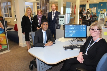 Rishi Sunak at Northallerton JobCentre