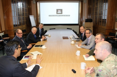 Rishi Sunak at Catterick Garrison infrastructure meeting