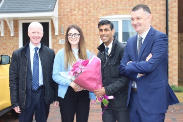 Rishi Sunak at Colburn housing