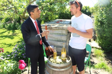 Rishi Sunak at Thornborough Cider