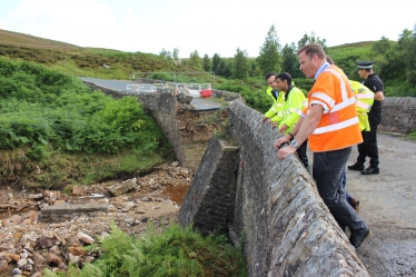 Rishi Sunak at Grinton Moor bridge