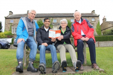 Rishi Sunak at the Burgoyne Hotel in Reet celebrating start of work on the Coast to Coast Walk