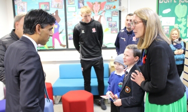 Rishi Sunak at Bedale Primary School