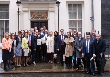 The All Party Parliamentary Group with the letter outside No 11