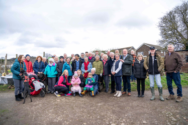 Rishi Sunak with Great Ayton allotments group