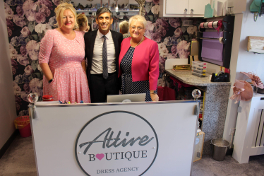 Rishi Sunak at Attire Boutique Northallerton