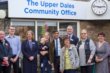 Rishi Sunak at Hawes Community Office