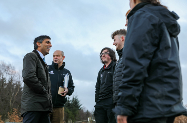 Rishi Sunak meets volunteers in the North York Moors National Park at Lord Stones