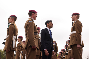 Rishi Sunak at Catterick Garrison Parachute Regiment passing out parade