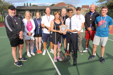 Rishi Sunak at Northallerton Tennis Club