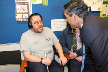 Rishi Sunak at the Catterick Veterans' Information Hub